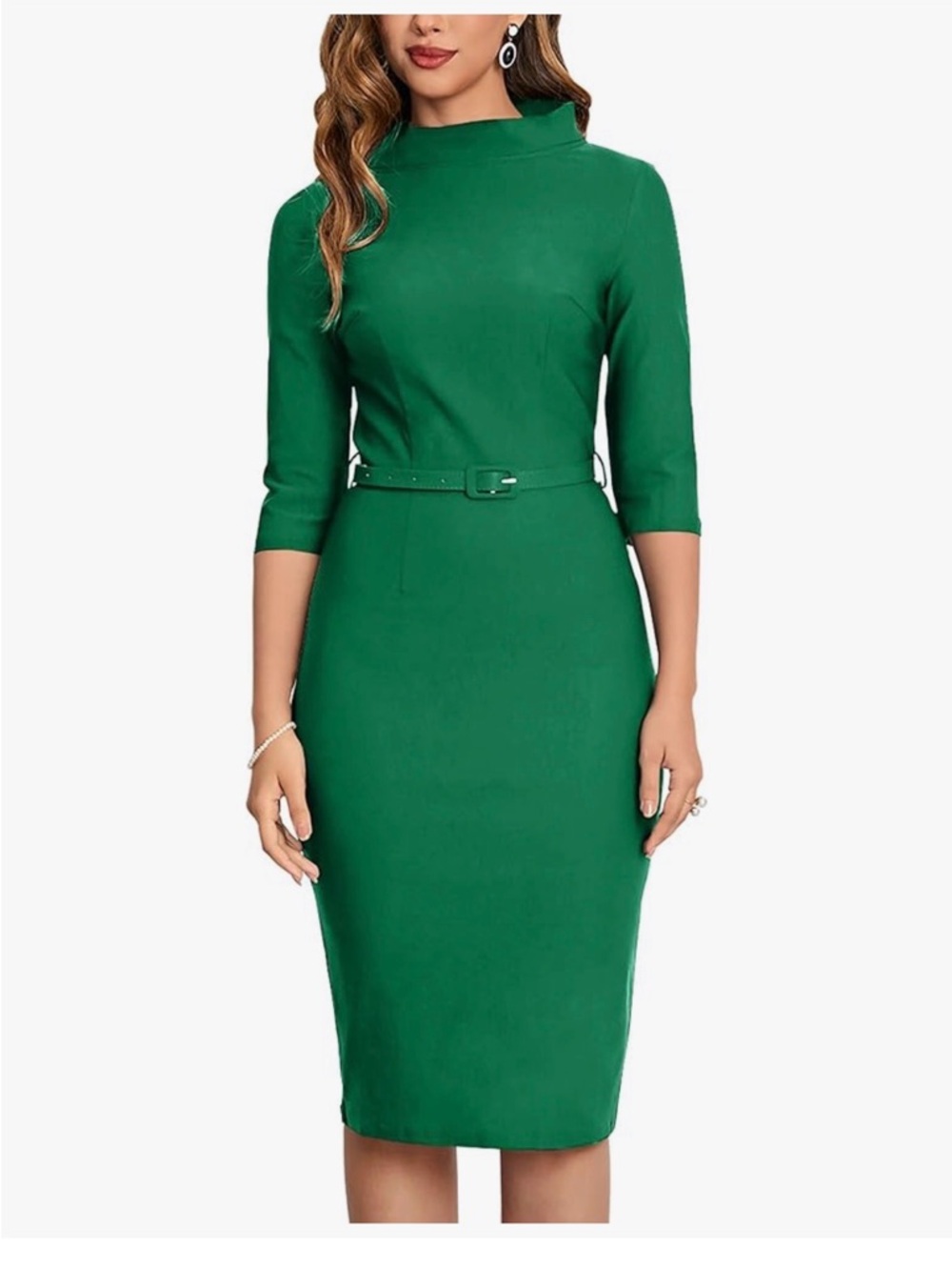 Women's 1950s Elegant Collar Cocktail Evening Dress